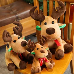 Novo 25/35/45 cm bonito presente de natal elk brinquedos de pelúcia recheado macio veados boneca para crianças criativo casa decoração ornamentos