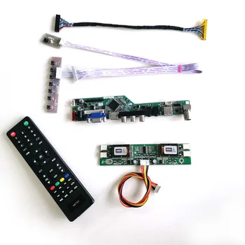 

For M190E5-L0B/L0C T.V56 controller board 4CCFL 30Pin LVDS LCD display panel Remote+Inverter+keyboard VGA HDMI AV USB RF DIY kit