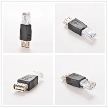 

PC Transverter Plug Crystal Head RJ-45 Male to USB 2.0 AF A Female Adapter Connector Laptop LAN Network Cable Ethernet Converter
