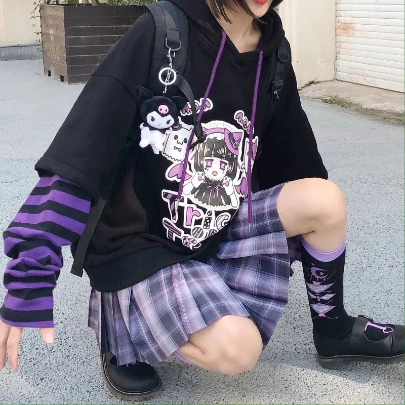 Outono kawaii roupas femininas lolita anime dos