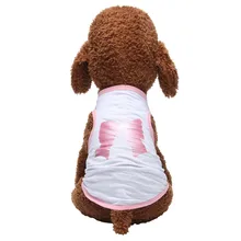 Модный жилет для животных весенние/осенние футболки с узором и бантом; удобные домашние животные, собаки и кошки Костюмы малых и средних собак Рубашки Щенок Осенний жилет для девочек