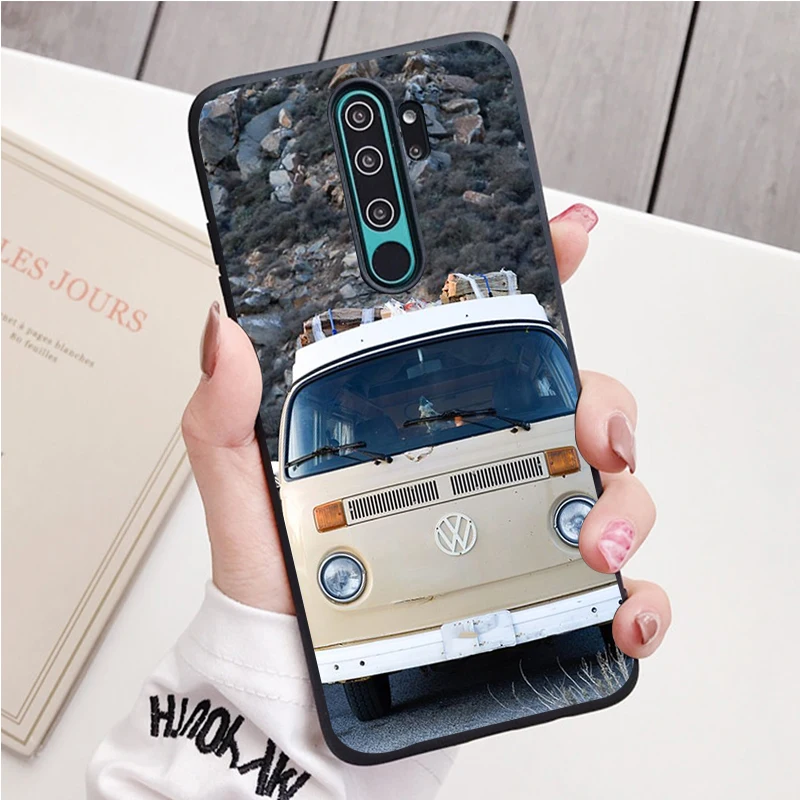 Combi Van Surf black Silicone Phone Case For Redmi note 9 8 7 Pro S 8T 7A Cover xiaomi leather case charging Cases For Xiaomi