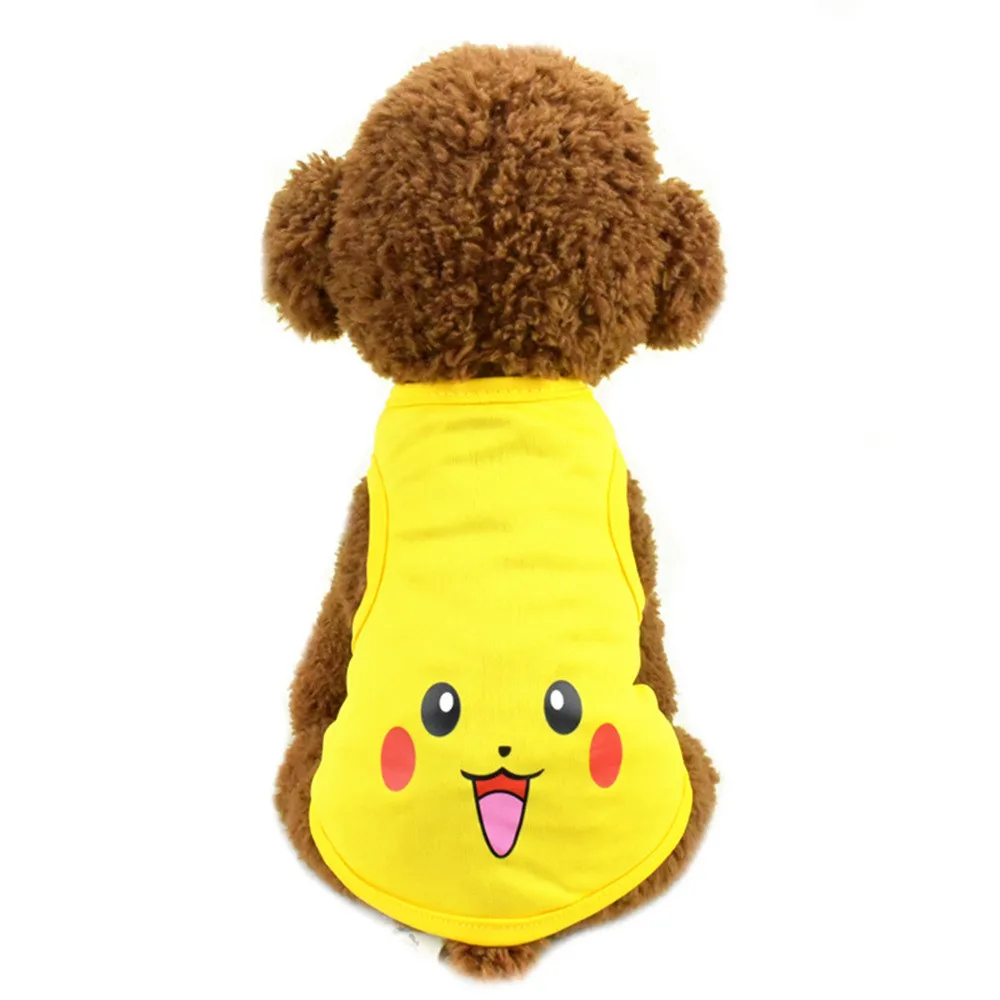 Pet Cat Clothes for Cats Summer Vest T Shirt Dog Cat Clothes Costume for Small Dogs Cartoon Vest for Puppy 35 (15)