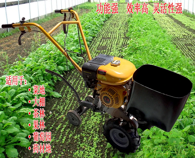 Многофункциональная машина для удобрения, горного сада траншеекопатель, микро-машина для обработки почвы, роторный культиватор, траншеекопатель, газонокосилка