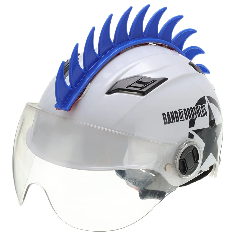 オートバイヘルメット装飾モホークゴムスパイクストリップステッカー6色ステッカーパンクアクセサリースキーバイカーヘルメット Protective Gears Accessories Aliexpress