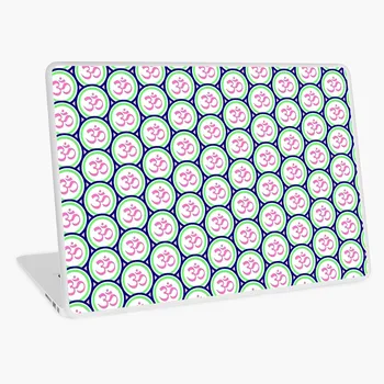 

preppy ringed Om symbol preppy Om Aum preppy spiritual yoga laptop sticker skin for MacBook HP Acer Dell ASUS Lenovo
