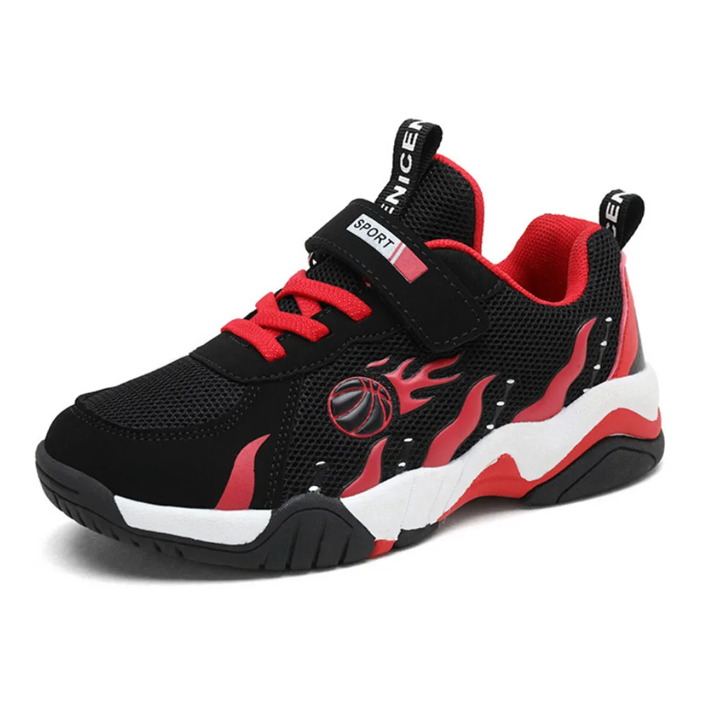 Daclay; детская обувь; детская Студенческая Повседневная Нескользящая спортивная обувь на мягкой подошве; дышащие кроссовки для мальчиков; сетчатая обувь для детей - Цвет: Красный