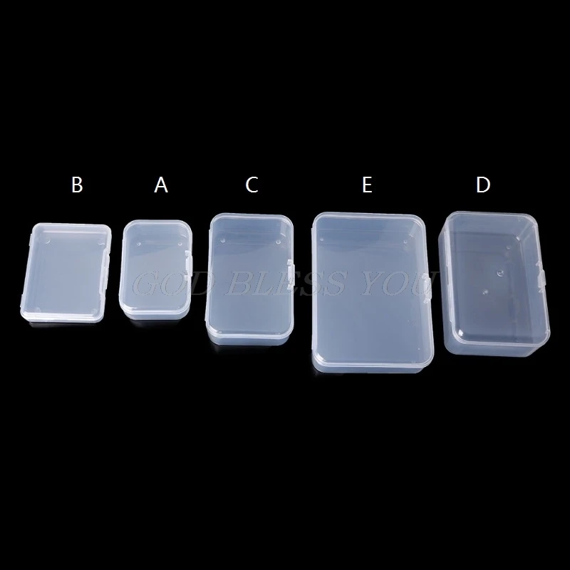 Rectangle Plastic Storage Case Collection Box Jewelry Container ...