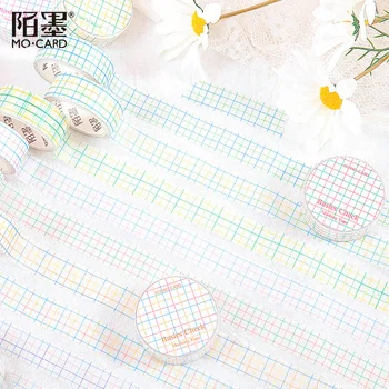 

Cute Basic Grid Washi Tape Decorative Masking Tape Adhesive Washi Tape Stickers Diary Album Scrapbooking Japanese Stationery