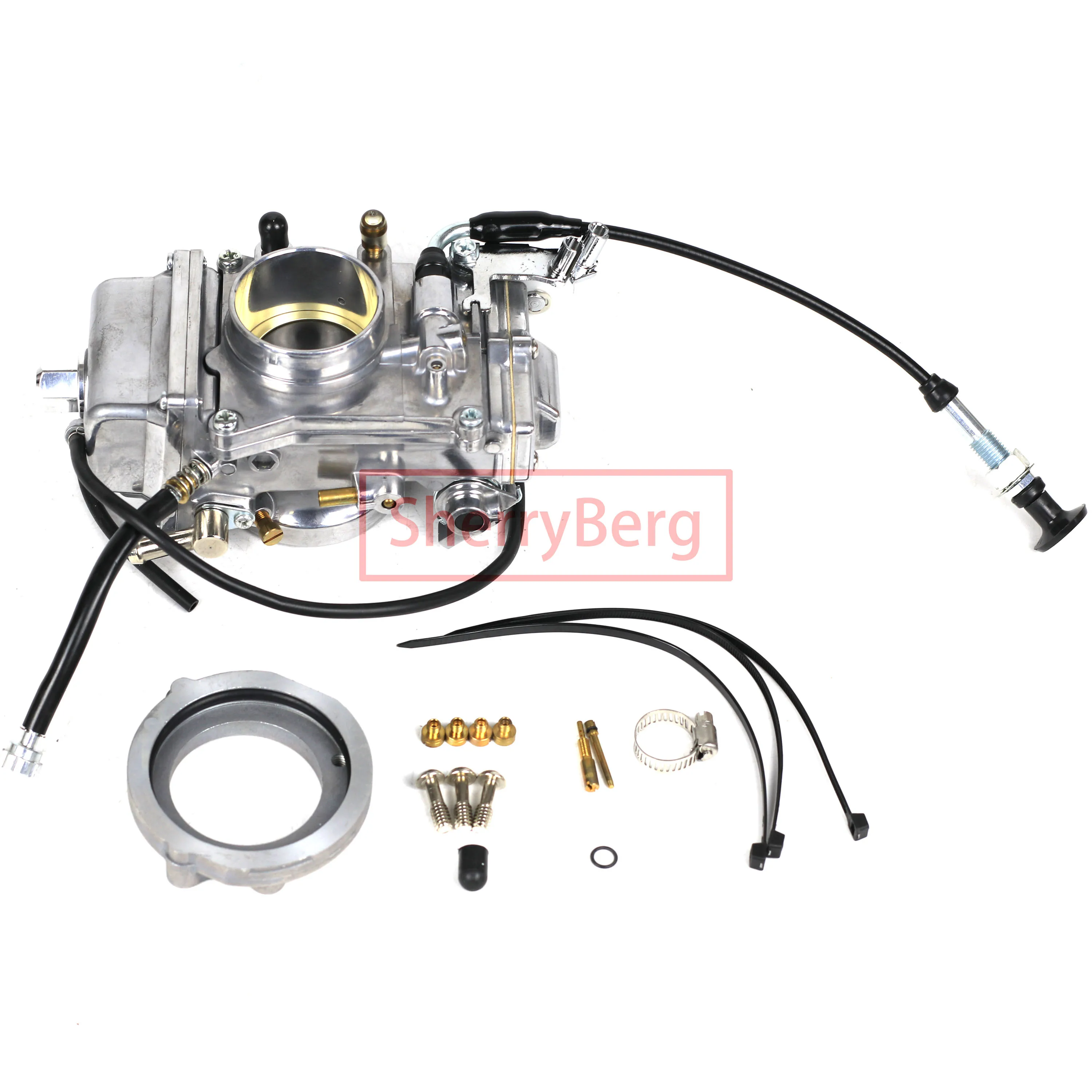 Карбюратор SherryBerg Carb для Harley EVO Twin Cam Evo REP. Полированный карбюратор 48 мм Mikuni HSR48