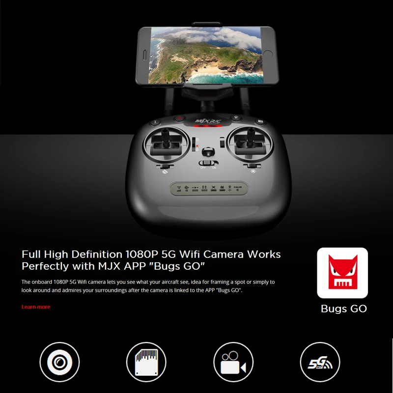 MJX B2SE Радиоуправляемый Дрон 2,4G бесщеточный двигатель 1080P HD камера 5G Wi-Fi FPV высота удержания следуют за мной RC Квадрокоптер RTF