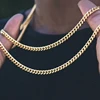 Vnox Men Simple 3-11mm Stainless Steel Cuban Link Chain Necklaces for Male Jewelry Solid Gold Black Tone Gifts Miami Curb Chain ► Photo 3/6