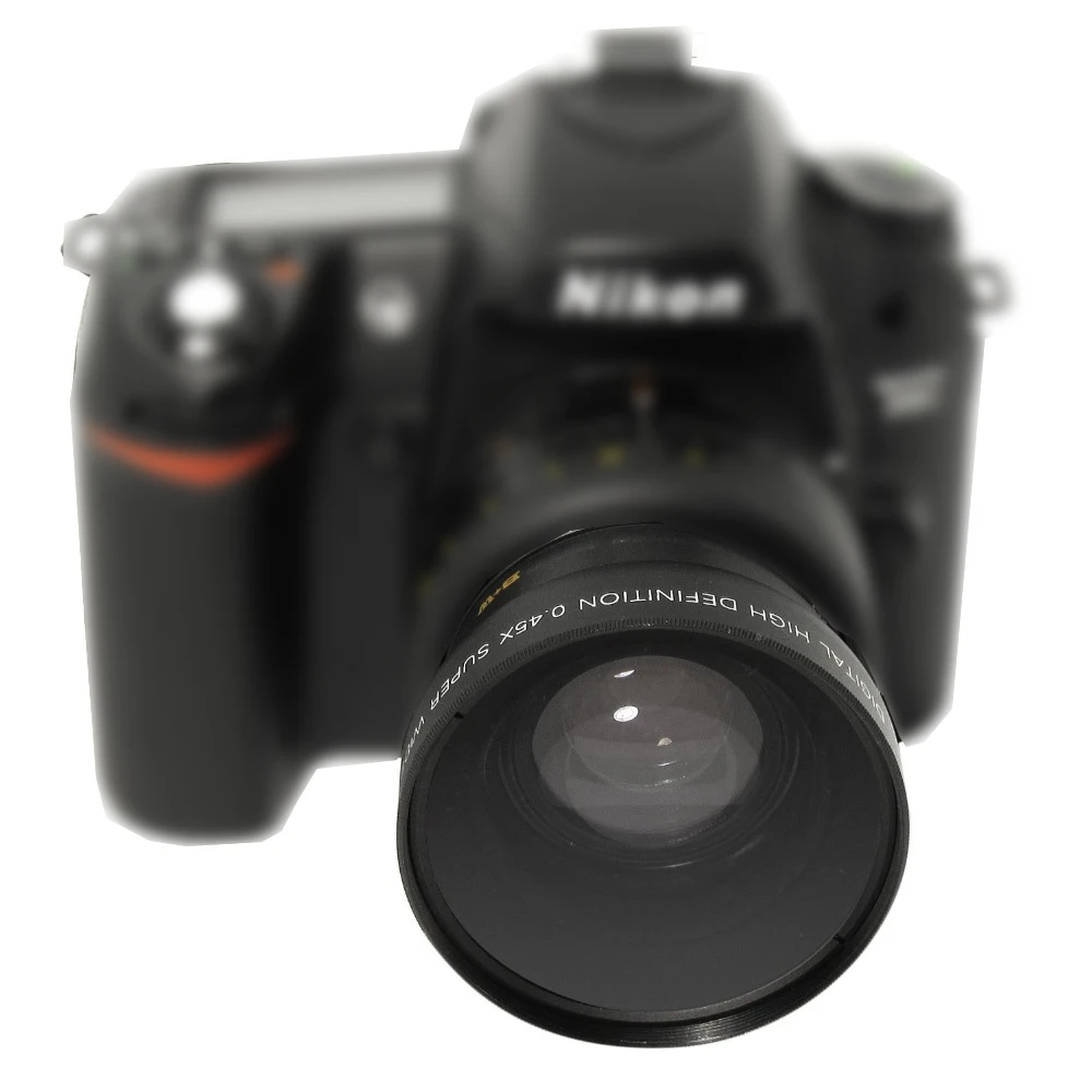 Online Lightdow 52MM 0,45 x Weitwinkel Objektiv + Makro Objektiv für Kanone D5000 D5100 D3100 D7000 D3200 D80 D90 d3200 18 55MM Kamera Objektiv
