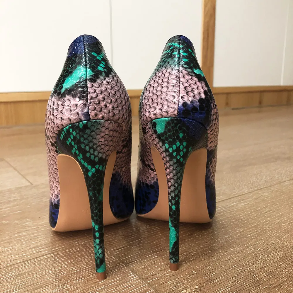 Snake Skin High Heels