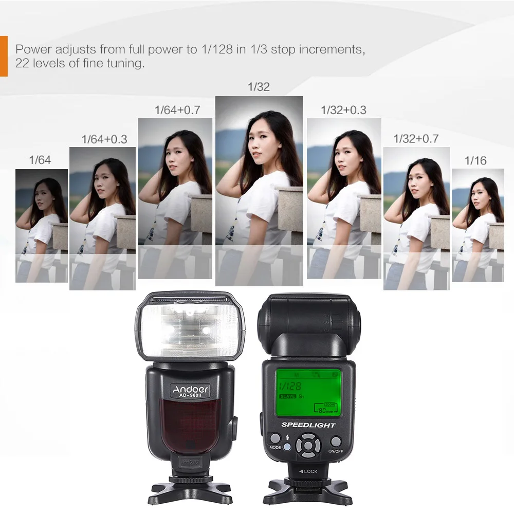 Andoer AD-960II вспышка камеры Универсальный ЖК-дисплей на камеру Speedlite Flash GN54 для Nikon Canon Pentax DSLR камера