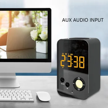 

Alarm Clock Radio Wireless Bluetooth Speaker LED Digital Display Outdoor Portable Loudspeaker