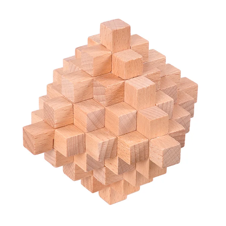 

Classical Toy Adult Wooden Educational Toys Burr Puzzle Luban Building Blocks Primary Color Large Pineapple