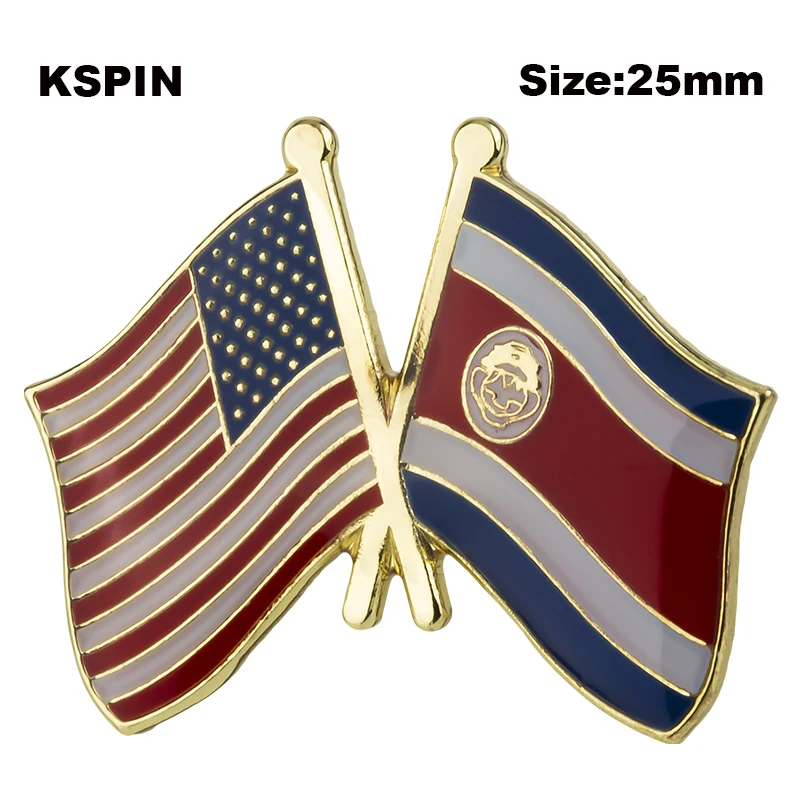 Netherlands& Thailand Friendship Flag Lapel pin badges for clothes Pin badges safety pin brooch XY0570