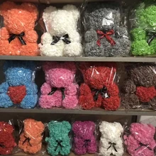 Романтическая Подарочная коробка на День святого Валентина, ПЭ, розовый медведь, искусственные розы, украшения, милый мультяшный подарок подруге, ребенку, подарок на день матери