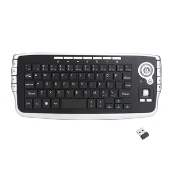 

2-in-1 Trackball Keyboard 2.4G Mini Wireless Keyboard Multi-Media Functional Air Mouse Keypad