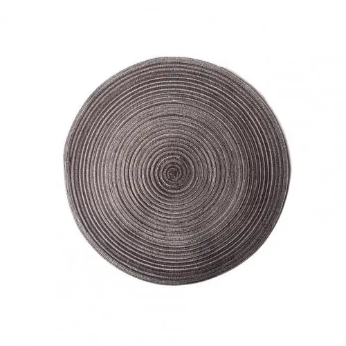 80% Hot Sale Convenient Place Mat Round Shape Heat Insulation Cotton Kitchen Place Mat for Home Cooking Dinner Mat Dark Gray
