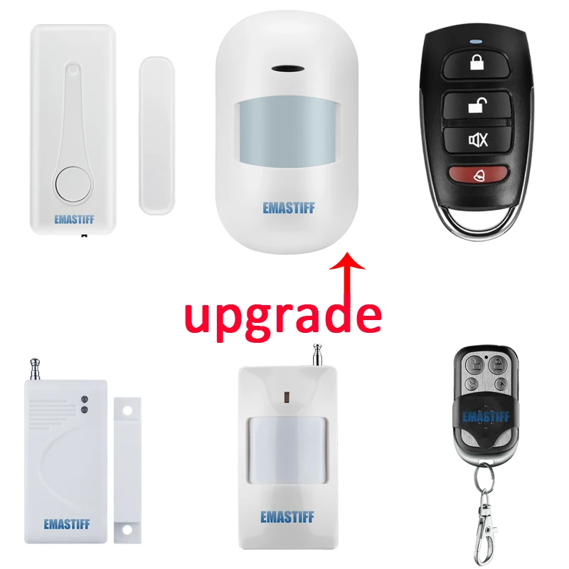 IOS Android APP Wired Wireless Home Security Tuya WIFI PSTN GSM Alarm System Intercom Remote Control Autodial Siren Sensor Kit