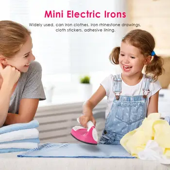 

Portable Mini Travel Flatiron US Plug Manual Hot Stamping Drilling Electrostatic Dust-proof Electric Irons Laundry Implement