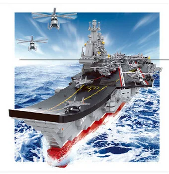 

Educational Small Luban Military Aircraft Carrier Liaoning No. Boy Splicing Toys Assembled Building Blocks Educational Toy 0399