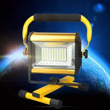 EU/US Rechargeable 100 LED Flood Light Handheld Spotlight Searchlight Outdoor Camping Lantern Project Construction Lamp