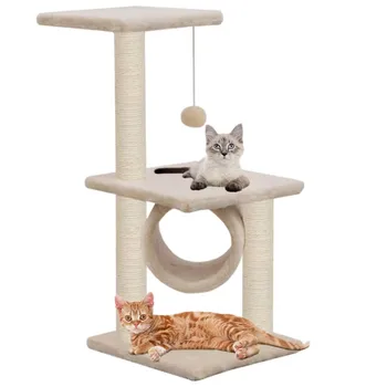 

Cat Tree House Condo Furniture Scratch Post for Kittens Pet Multi-Level Tower for Cats Cozy Climbing Shelf Cats Scratching Toy