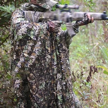 Снайпер CS Bionic Камуфляж пончо для мужчин 3D Охота кленовый лист камуфляж пончо ghillie Костюмы джунгли лесной птицы одежда