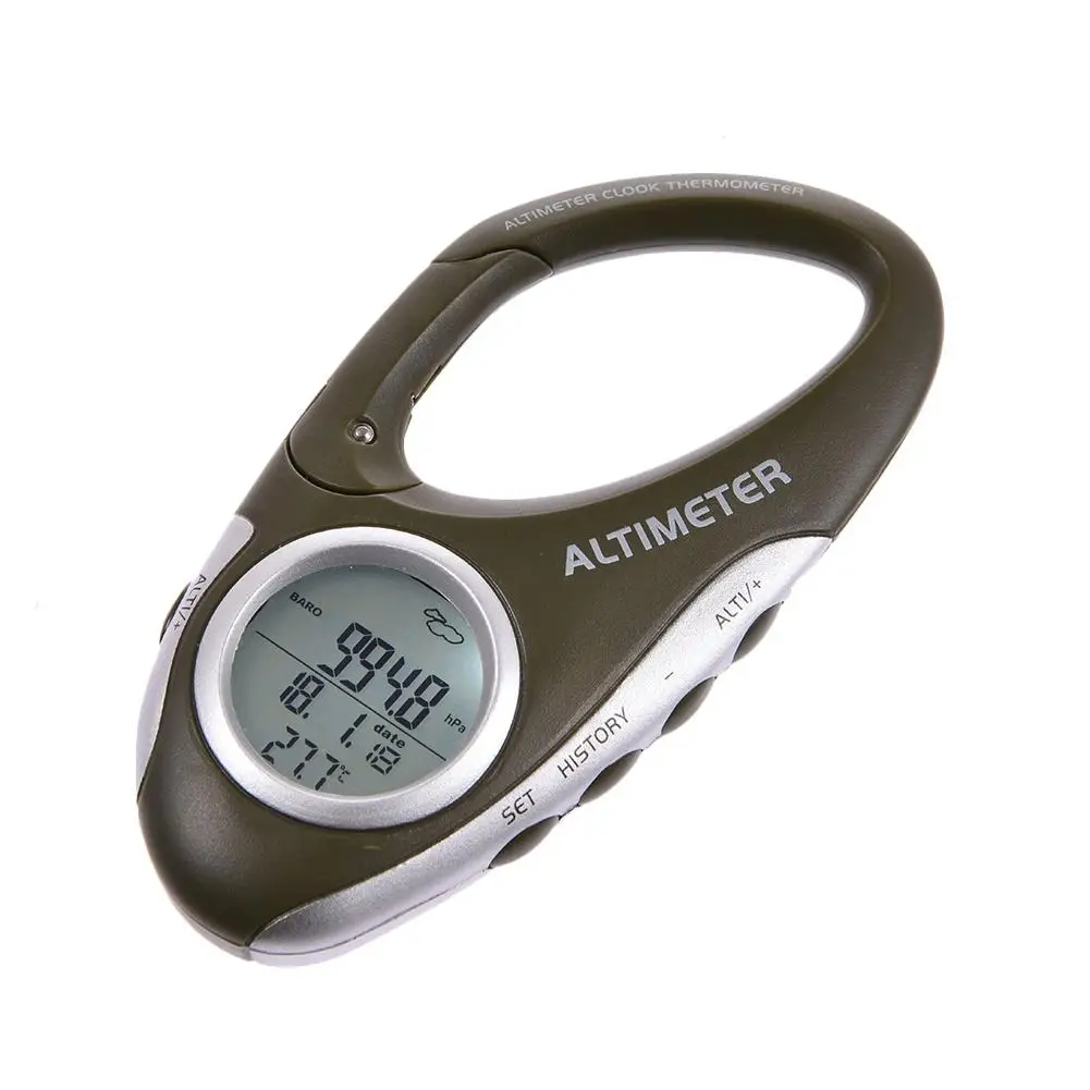 

Multi-function Carabiner Altimeter Thermometer Weather Monitor Portable For Outdoor Climbing Camping Altimeter Barometer