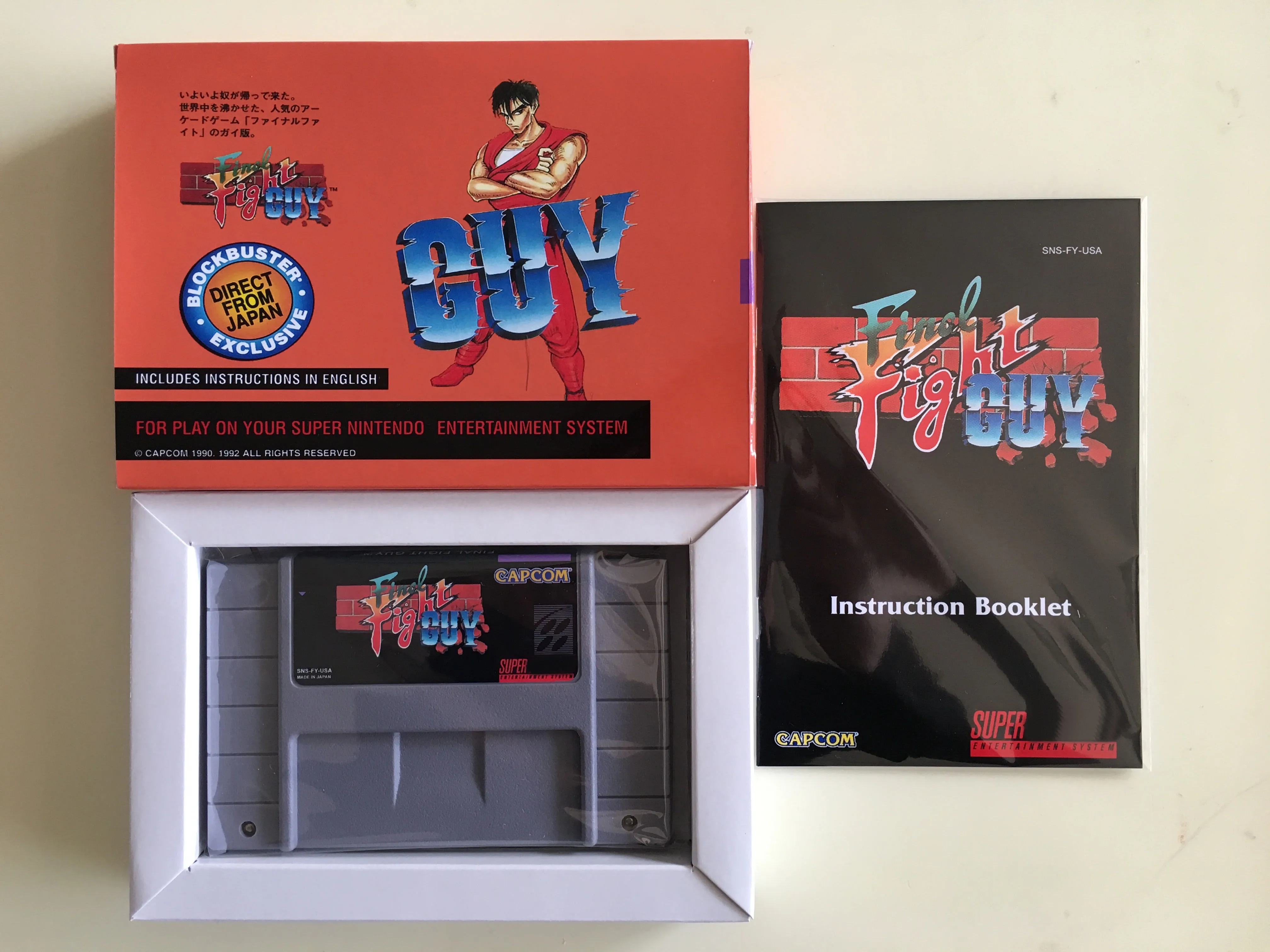 16 бит игры ** Final Fight Guy (версия США! Коробка + руководство + картридж!)