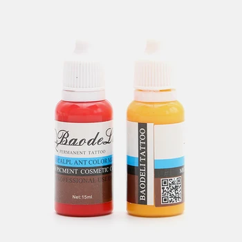 

permanent tattoo ink 15ml/bottle microblading pigment eyebrow eyeliner lip body tattoo art makeup tools tattoo color inks