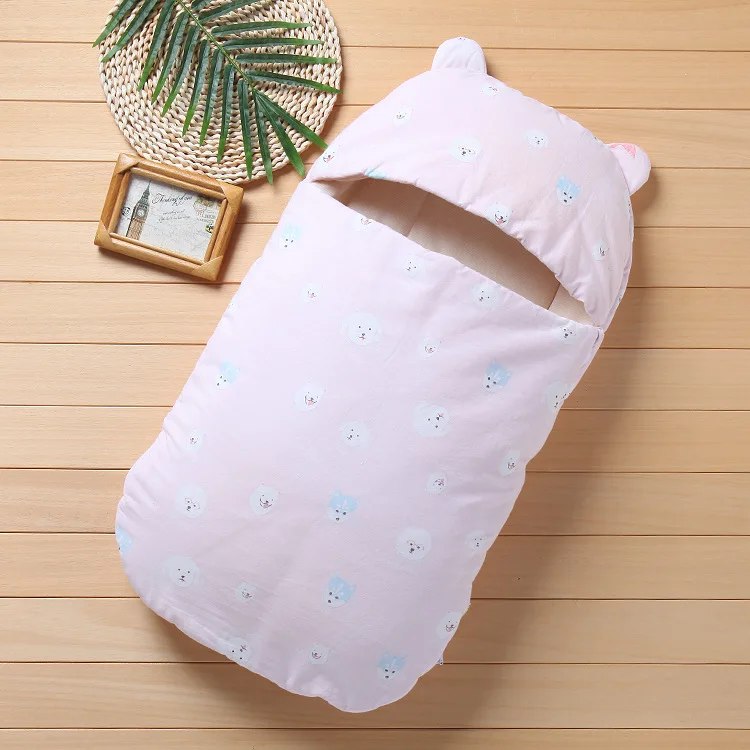 

2019 Autumn and Winter Newborn Sleeping Bag Envelope Type Cotton Baby Sleeping Bag Combed Cotton Anti-kick for 0-4 months