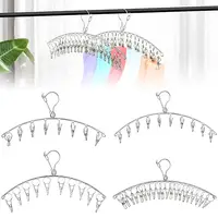 8/10/20 Pegs Portable Bathrooms Cloth Hanger Rack with clips Clothespin Clothes Hangers Socks Bras Towel Underwear drying Clips 1