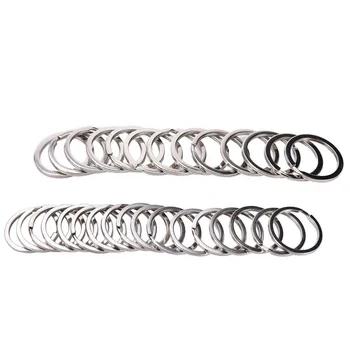 

100 Pcs/Set Silvery Key Chains Stainless Alloy Circle Keyrings Jewelry Keychain Key Ring DIY 25mm