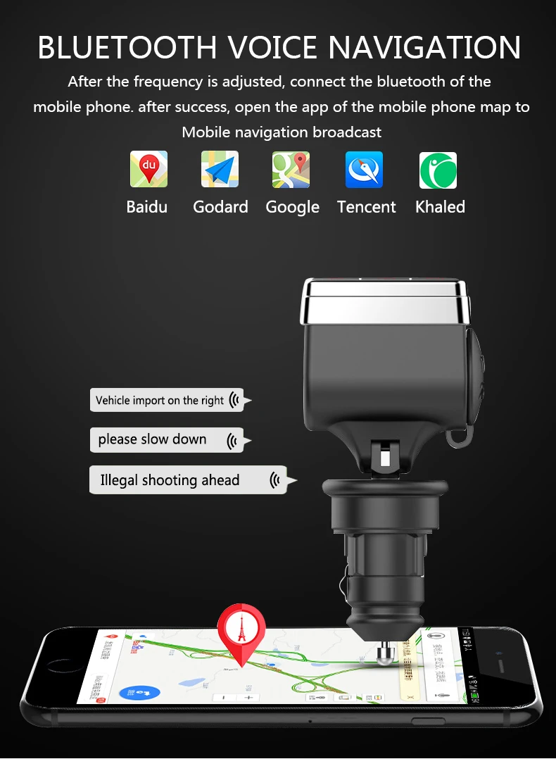 BT10 автомобильный Bluetooth беспроводной MP3-плеер fm-передатчик автомобильный Bluetooth комплект громкой связи ЖК-экран поддержка навигации Голосовая трансляция