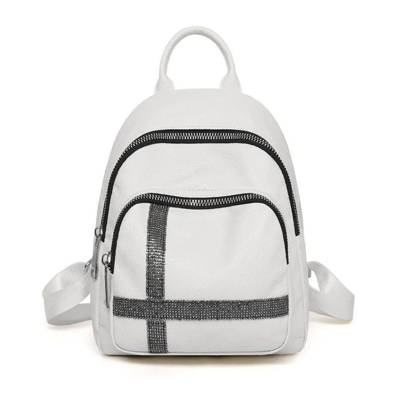 

Backpack Women's 2019 New Style Fashion Korean-style Versatile Fashion Soft Leather Backpack Student School Bag Travel Bag