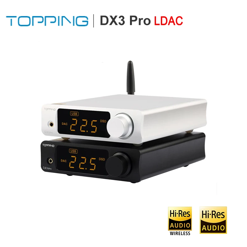 

TOPPING DX3 PRO LDAC HIFI DSD DAC Bluetooth Amplifier AK4493 OPA1612 DSD512 XMOS XU208 Decoder USB DAC with Headphone Amp output
