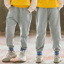 Брюки для мальчиков; коллекция года; сезон весна; детская одежда; вязаные брюки в Корейском стиле из чистого хлопка; модные длинные брюки для мальчиков