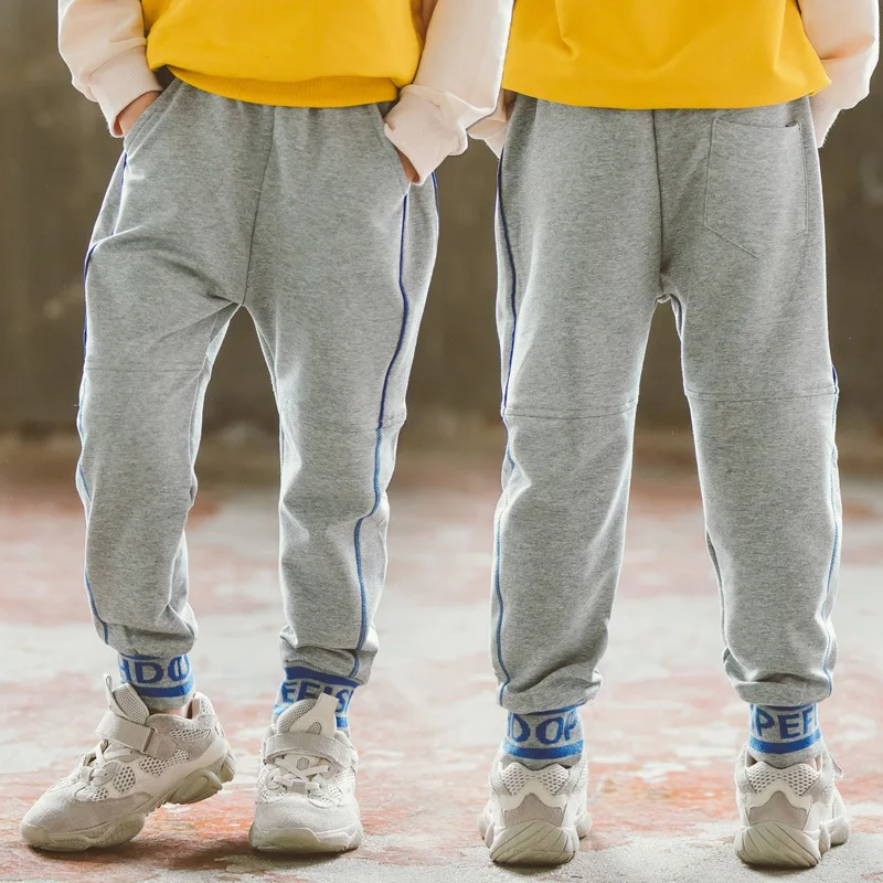 

BOY'S Pants 2019 Spring Childrenswear Card Rope Knit Pants Korean-style Pure Cotton Big Boy Long Pants Fashion