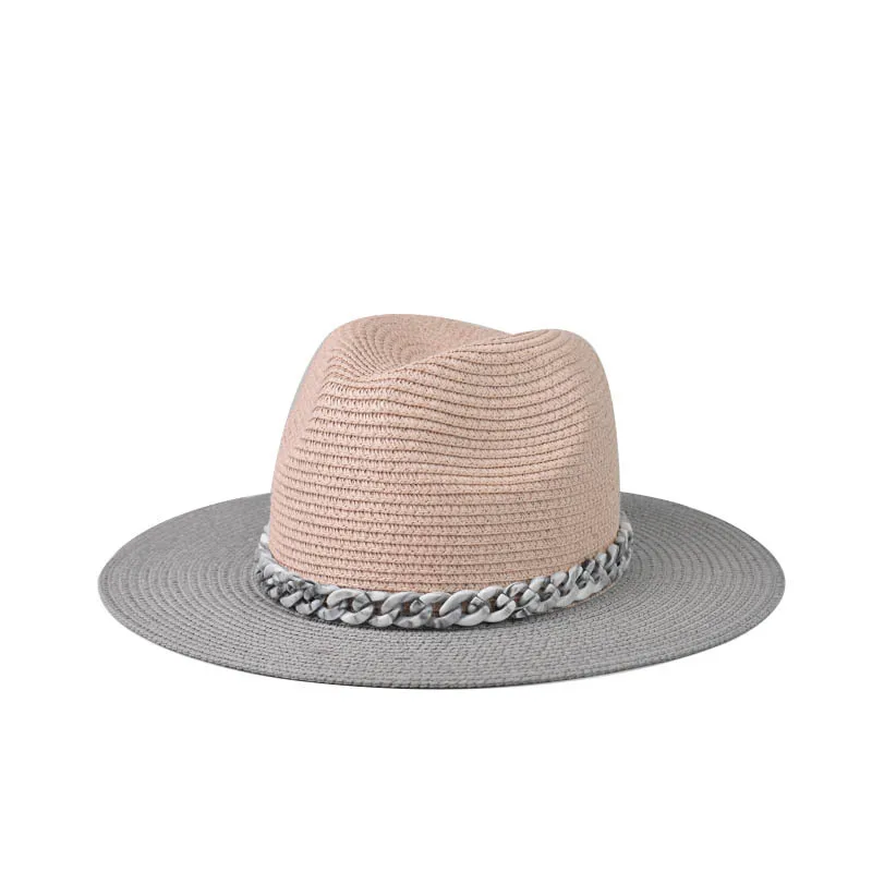 Women Wide Brim Straw Panama Sun Hat 