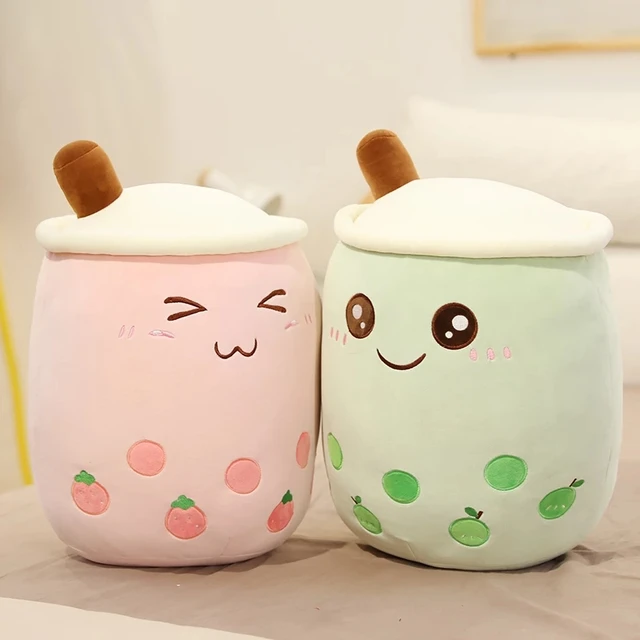 Kawaii Cartoon Bubble Cute Boba Cups Small Size Funny Boba Pillow With Soft  Strawberry And Panda Design Perfect Baby Gift C1206 From Cinderelladress,  $2.75
