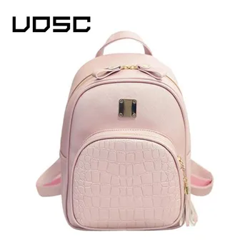 

UOSC Leather School Bags For Teenager Girls Fashion 2019 Tassel Women Backpack Female Preppy Style Small Backpack