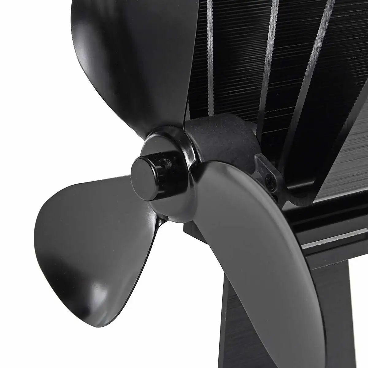 3 лезвия черный камин Тепловая плита вентилятор деревянная горелка экологичный тихий вентилятор для дома эффективное распределение тепла