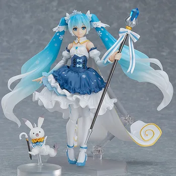 

Amine Hatsune Miku Figma 054 024 Snow Miku Snow Bell Ver. Hatsune Miku Figure Toys Dolls Figurine Model Toys Gift of Kids