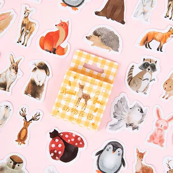 

46Pcs Kawaii Animals Stickers Cute Decor Stationery Stickers Paper Adhesive Sticker For Kids Scrapbooking Diary Supplies