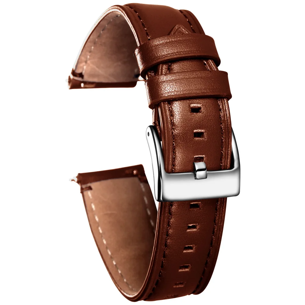

Genuine Leather Watch Bands Coffee Quick Release Calf Handmade Vintage Top Grain Watch Strap 18mm 20mm 22mm 24mm