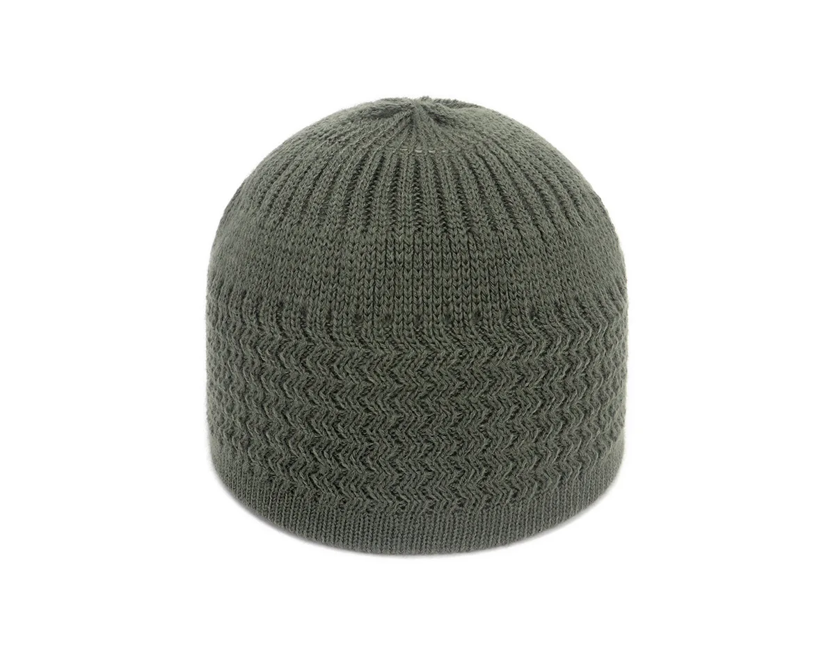2021 New Pencil Cap Otton Skull Cap Beanie Kufi with Checkered-Knit Pattern in Solid Colors for Everyday Wear 